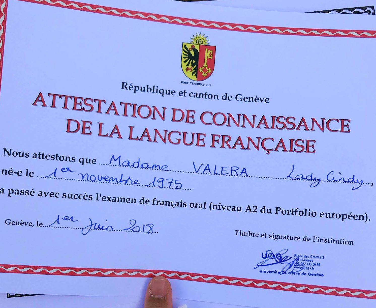 Attestation Cindy A2